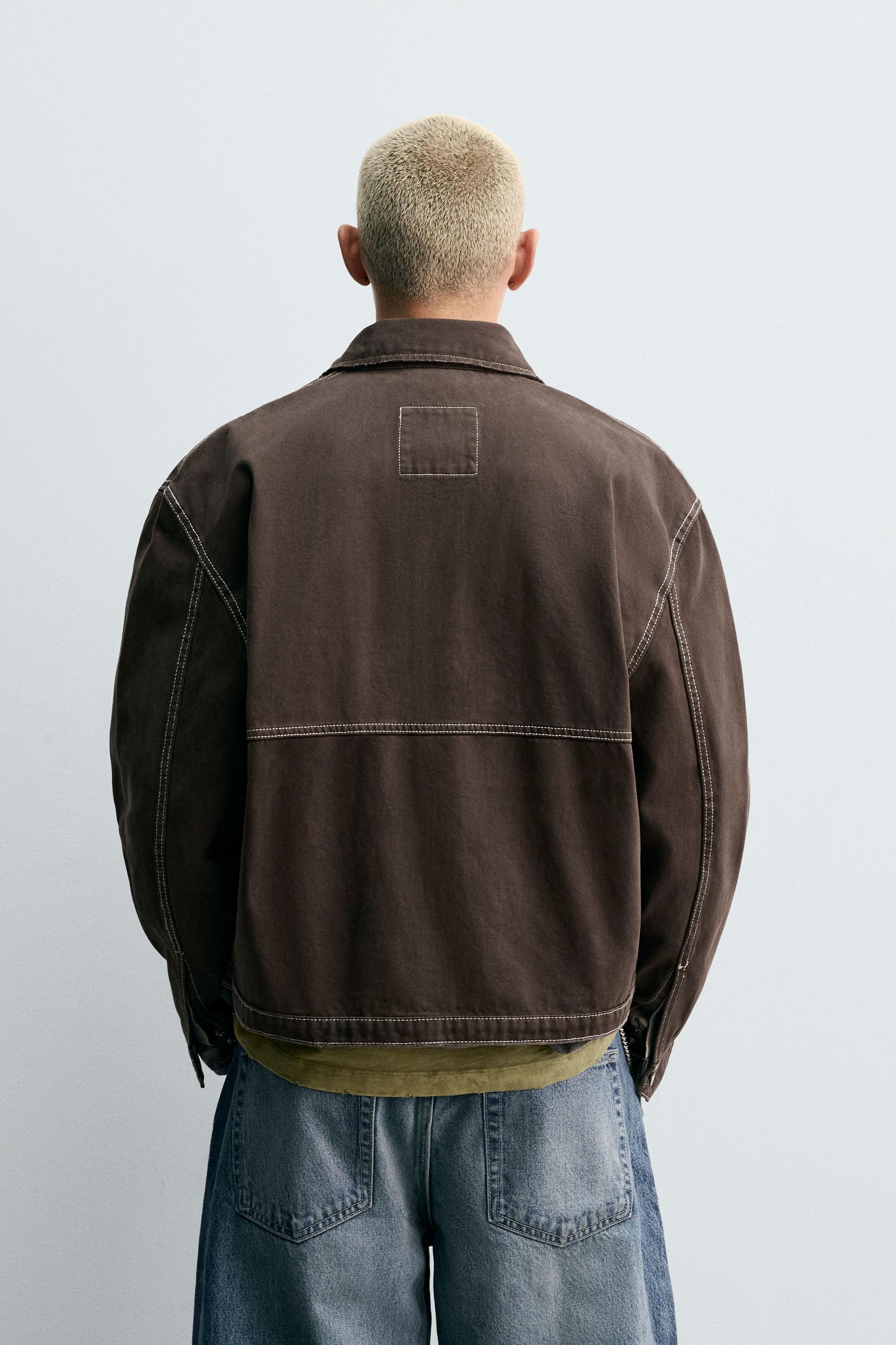 CONTRAST TEXTURED JACKET